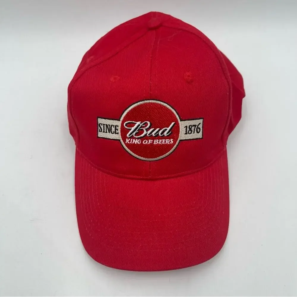 BUDWEISER Vintage Hat King of Beers Adjustable SnapBack Hat Beer Bud Embroidered